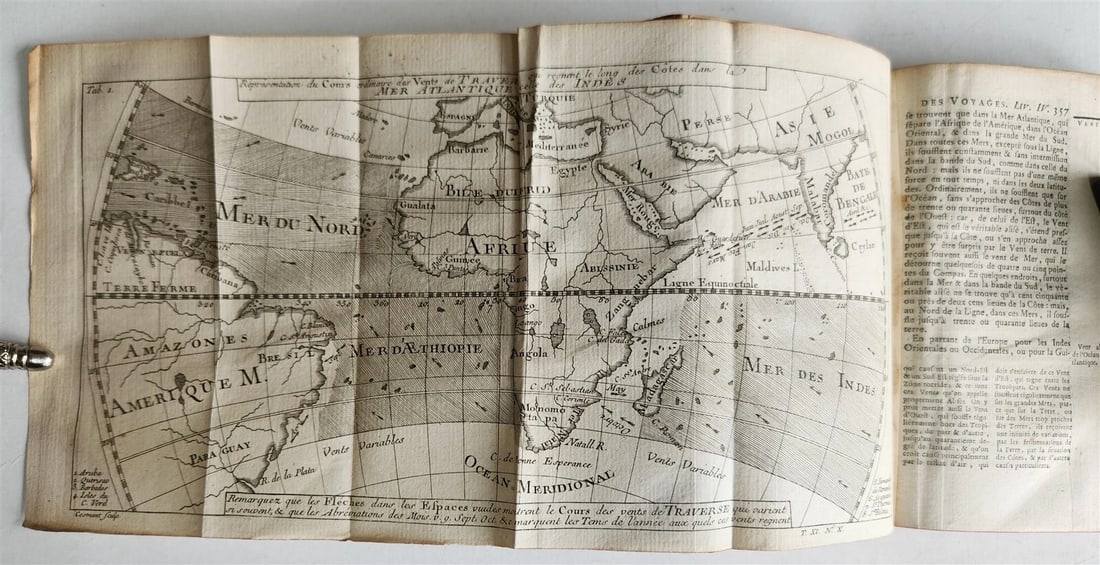 1753 HISTOIRE des VOYAGES antique Vol.44 EAST INDIES TRAVELS illustrated: HISTOIRE GENERALE des VOYAGES ou NOUVELLE COLLECTION de toutes les relations de voïages par mer et par terre, Qui ont ete publiees jusqu'a present dans les differentes Langues des toutes les Nati