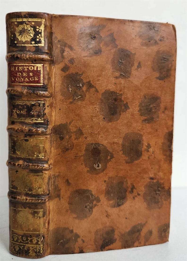 1753 HISTOIRE des VOYAGES antique Vol.44 EAST INDIES TRAVELS illustrated - 3
