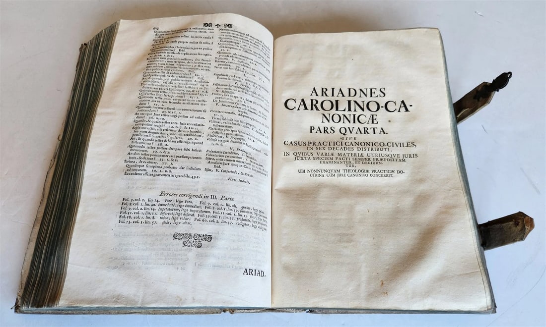 1708 CANON LAW by Jakob Wex antique PIGSKIN BOUND FOLIO in LATIN - 10