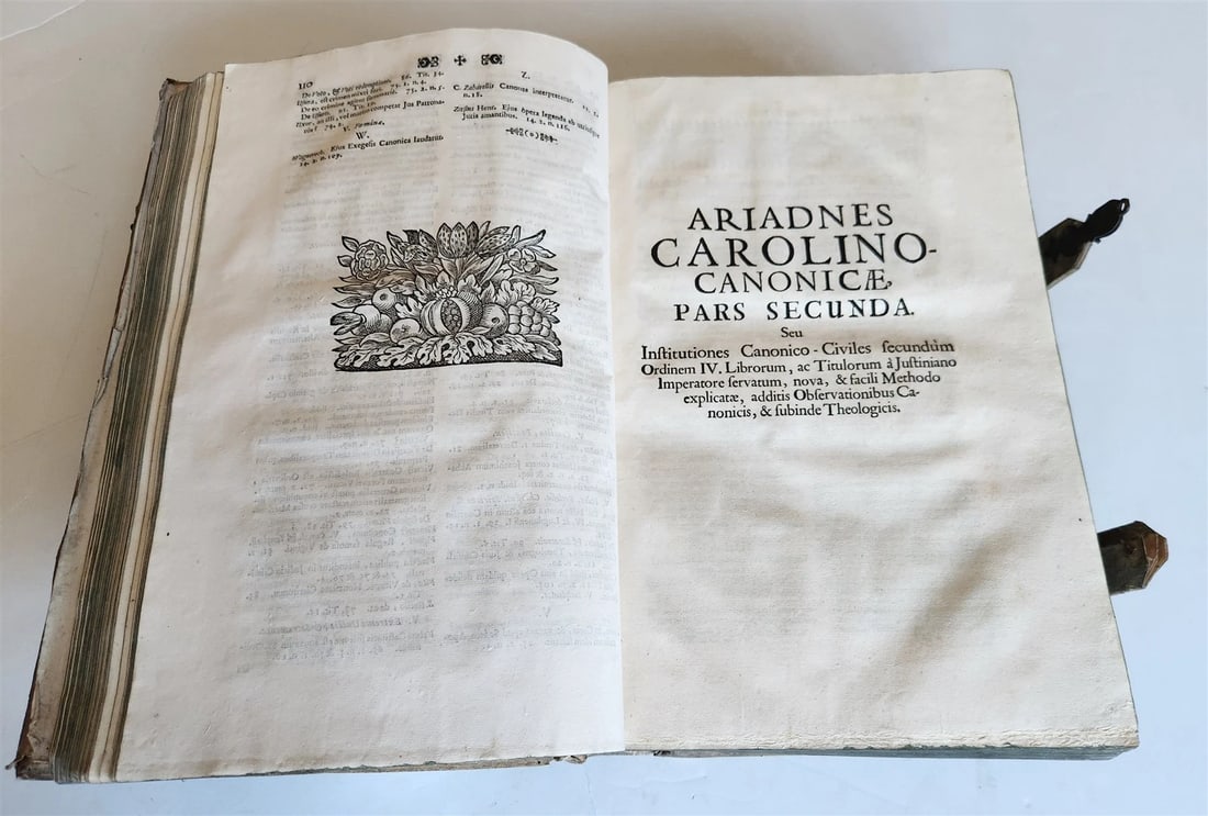 1708 CANON LAW by Jakob Wex antique PIGSKIN BOUND FOLIO in LATIN - 9