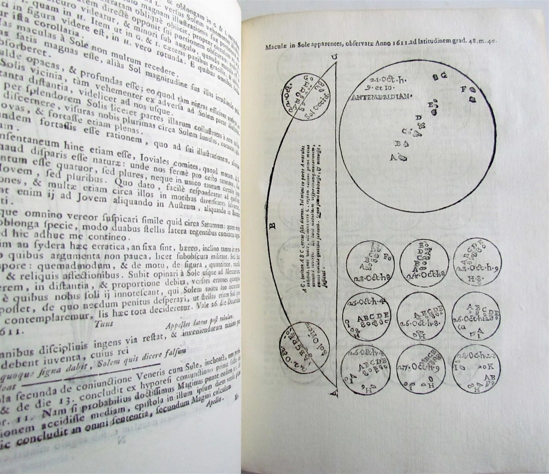1718 GALILEO GALILEI 3 volumes OPERE illustrated VELLUM BOUND antique SCARCE - 11