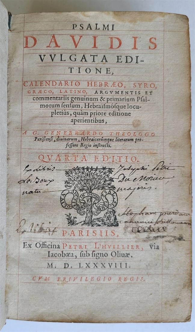 1588 PSALMS of DAVID ANTIQUE PSALTER BOOK 16th CENTURY RARE Bible (1 of 11)