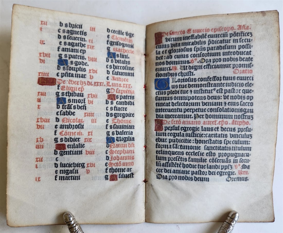 1519 BOOK of HOURS POST-INCUNABULA printed on VELLUM antique 16th CENTURY SCARCE - 11
