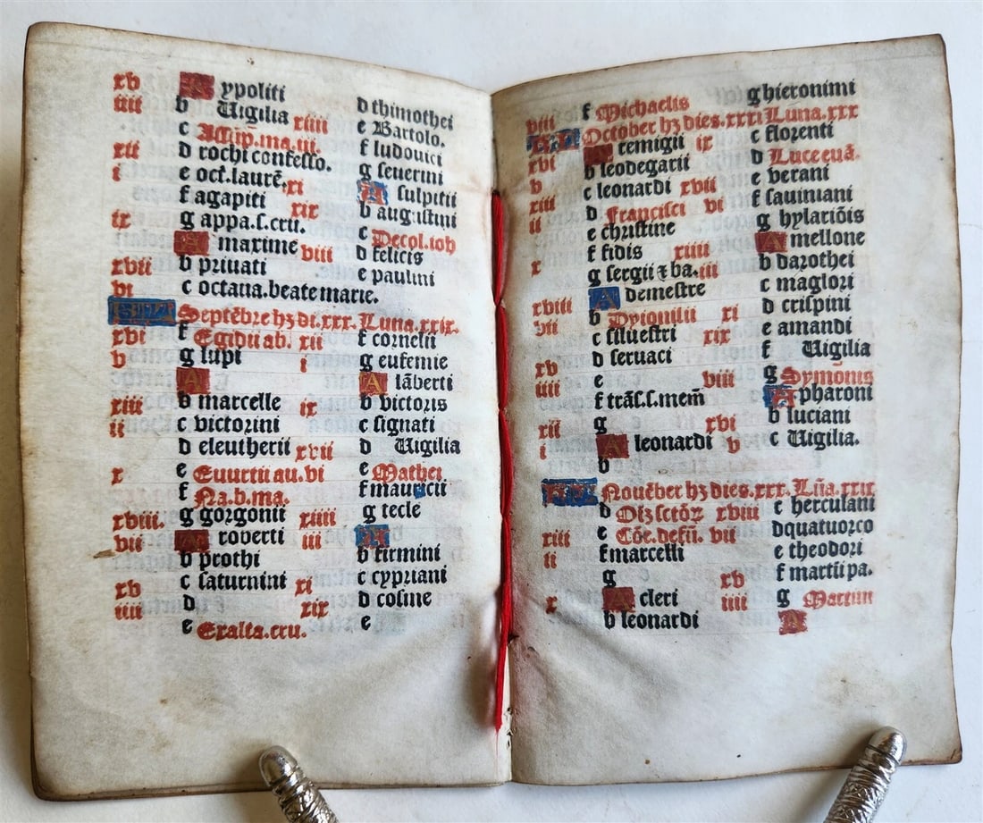 1519 BOOK of HOURS POST-INCUNABULA printed on VELLUM antique 16th CENTURY SCARCE - 12