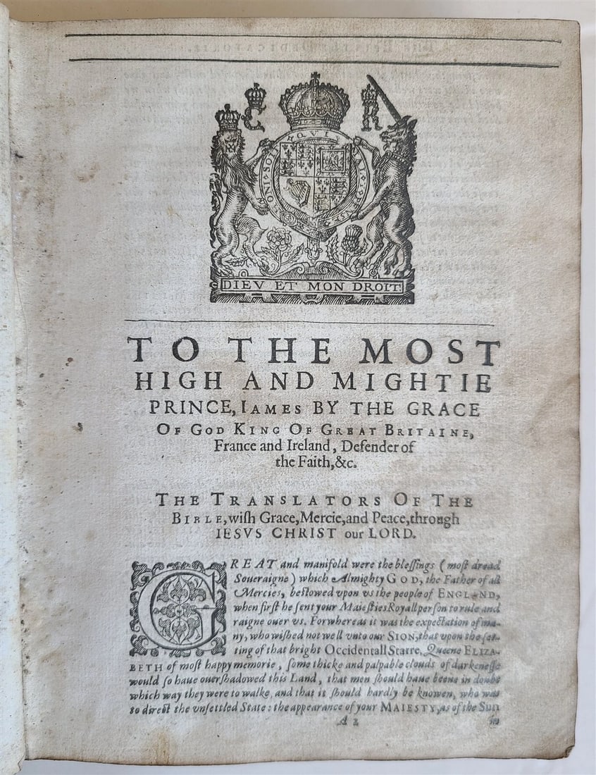 1630 BIBLE in ENGLISH Robert Barker & John Bill antique KING JAMES illustrated - 20