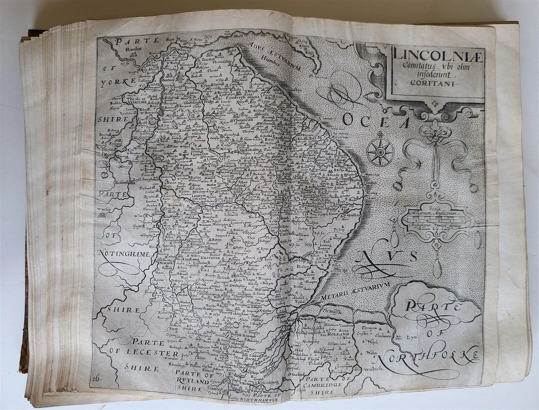 1637 BRITAIN DESCRIPTION of England Scotland Ireland antique ILLUSTRATED 48 MAPS - 16
