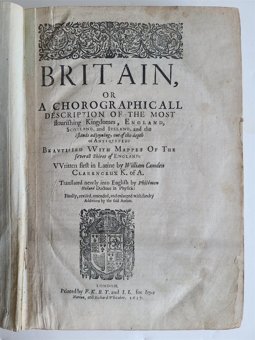 1637 BRITAIN DESCRIPTION of England Scotland Ireland antique ILLUSTRATED 48 MAPS (1 of 20)