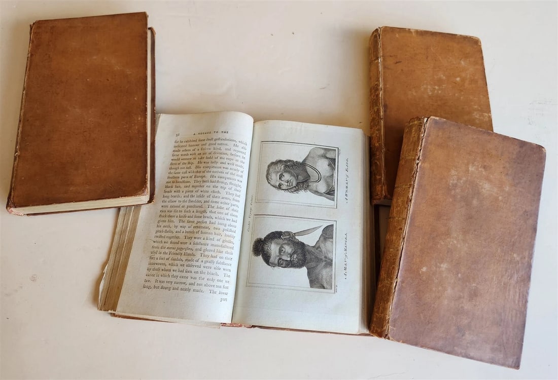1784 VOYAGE of CAPTAIN COOK 4 vols ILLUSTRATED w/ 49 PLATES antique ENGLISH: Cook (James). A Voyage to the Pacific Ocean; Undertaken by Command of His Majesty, for making Discoveries in the Northern Hemisphere: Performed under the Direction of Captains Cook, Clerke, and Gore, 