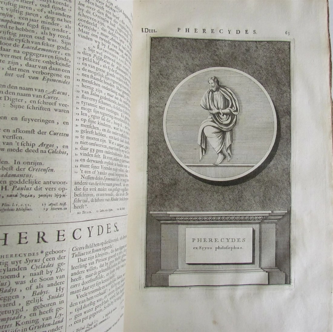 1702 DESCRIPTION of GREEK & EASTERN PHILOSOPHERS FOLIO antique 45 ENGRAVINGS - 4