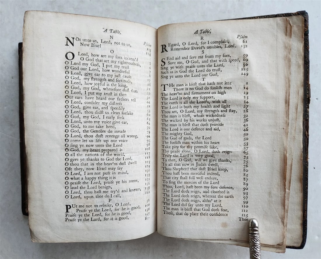 1753 BOOK of COMMON PRAYER w/ PSALTER in ENGLISH antique - 11