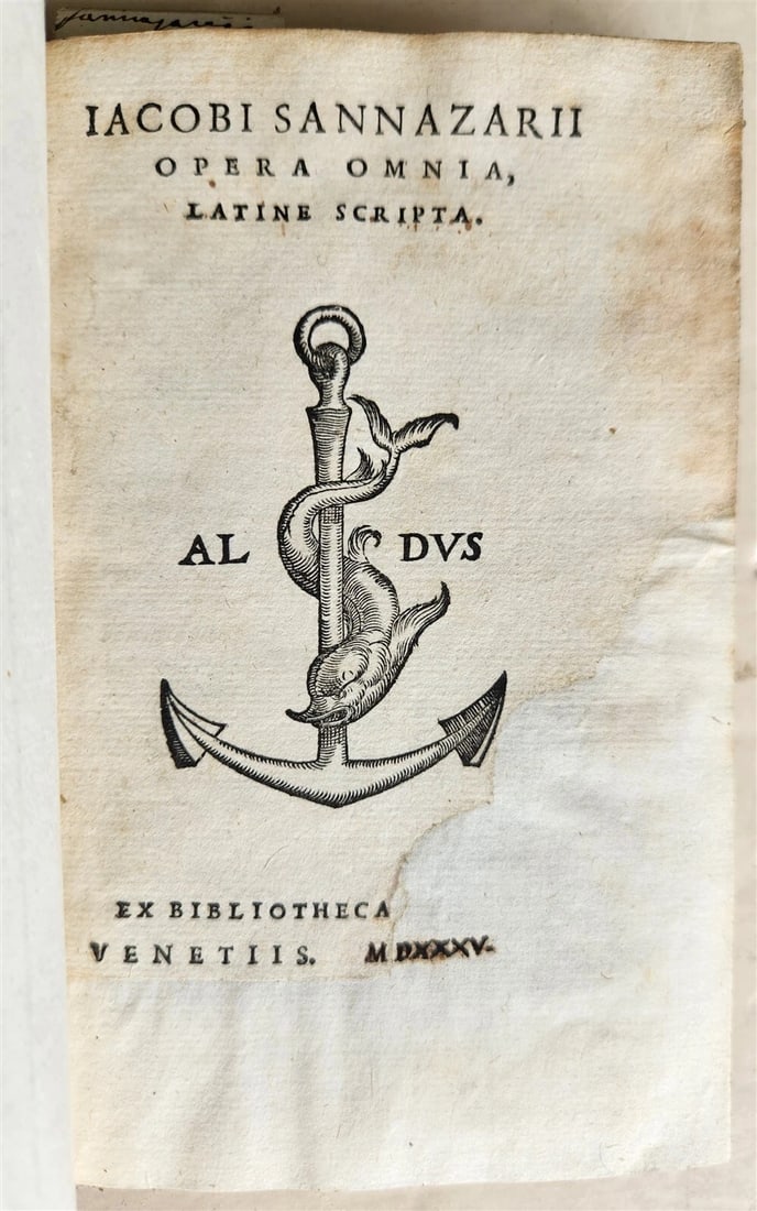 1535 ALDINE PRESS JACOPO SANNAZARO OPERA antique POST-INCUNABULA POETRY (1 of 7)