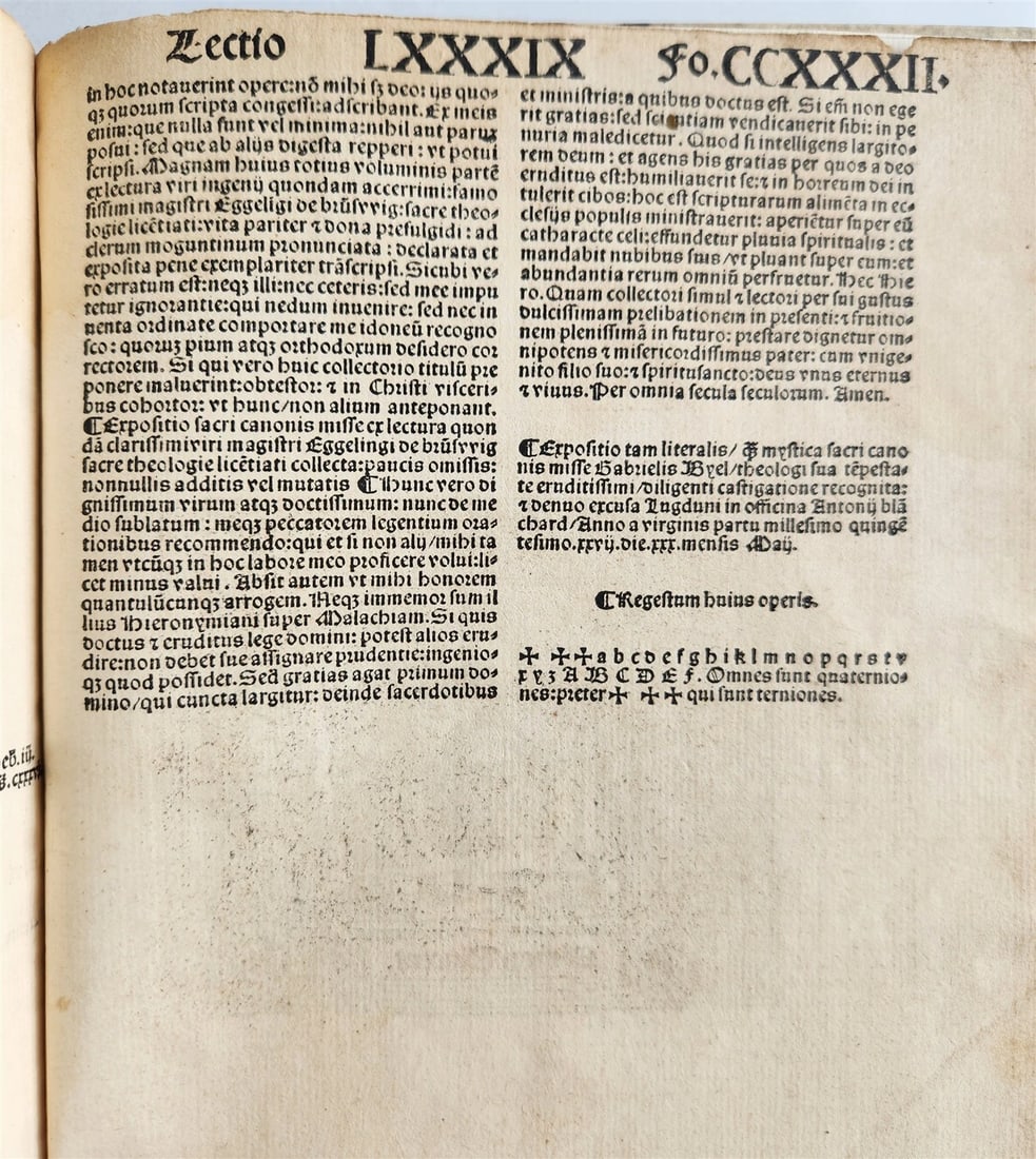 1527 POST-INCUNABULA antique Super canone misse cum additionibus by Gabriel Biel - 11