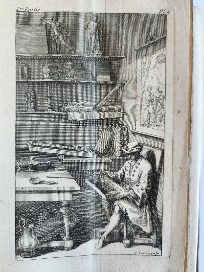 1745 ILLUSTRATED TREATISE on COPPER ENGRAVING antique DE LA MANIÈRE DE GRAVER - 13