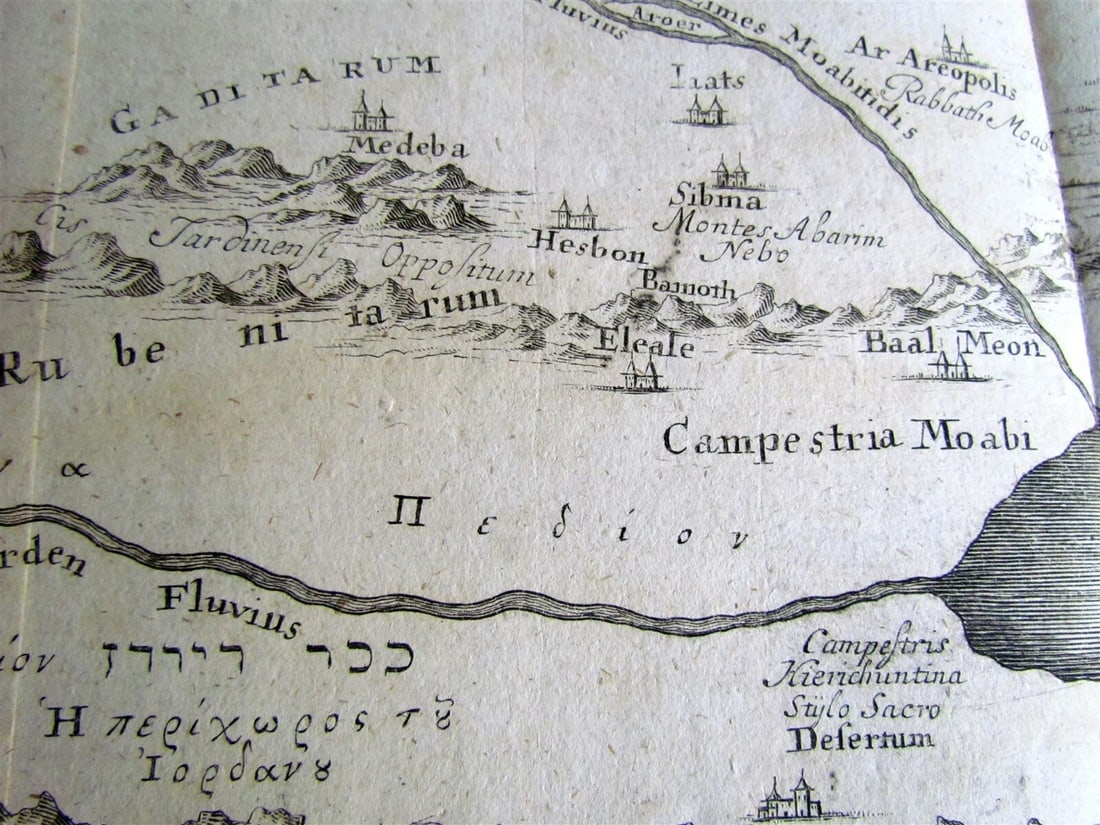 1724 2 VOLUMES Commentary on Isaiah by C.Vitringa antique FOLIOS VELLUM w/ MAP - 12