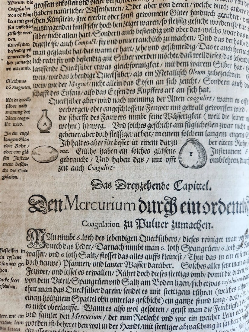 1583 ALCHEMY by L.Thurneisser Megale chymia vel magna Alchymia antique FOLIO 16c - 18