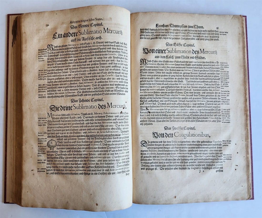 1583 ALCHEMY by L.Thurneisser Megale chymia vel magna Alchymia antique FOLIO 16c - 19