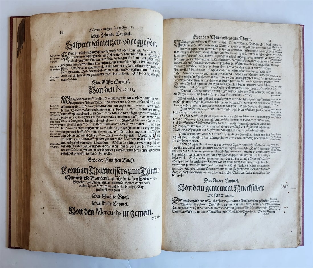 1583 ALCHEMY by L.Thurneisser Megale chymia vel magna Alchymia antique FOLIO 16c - 20