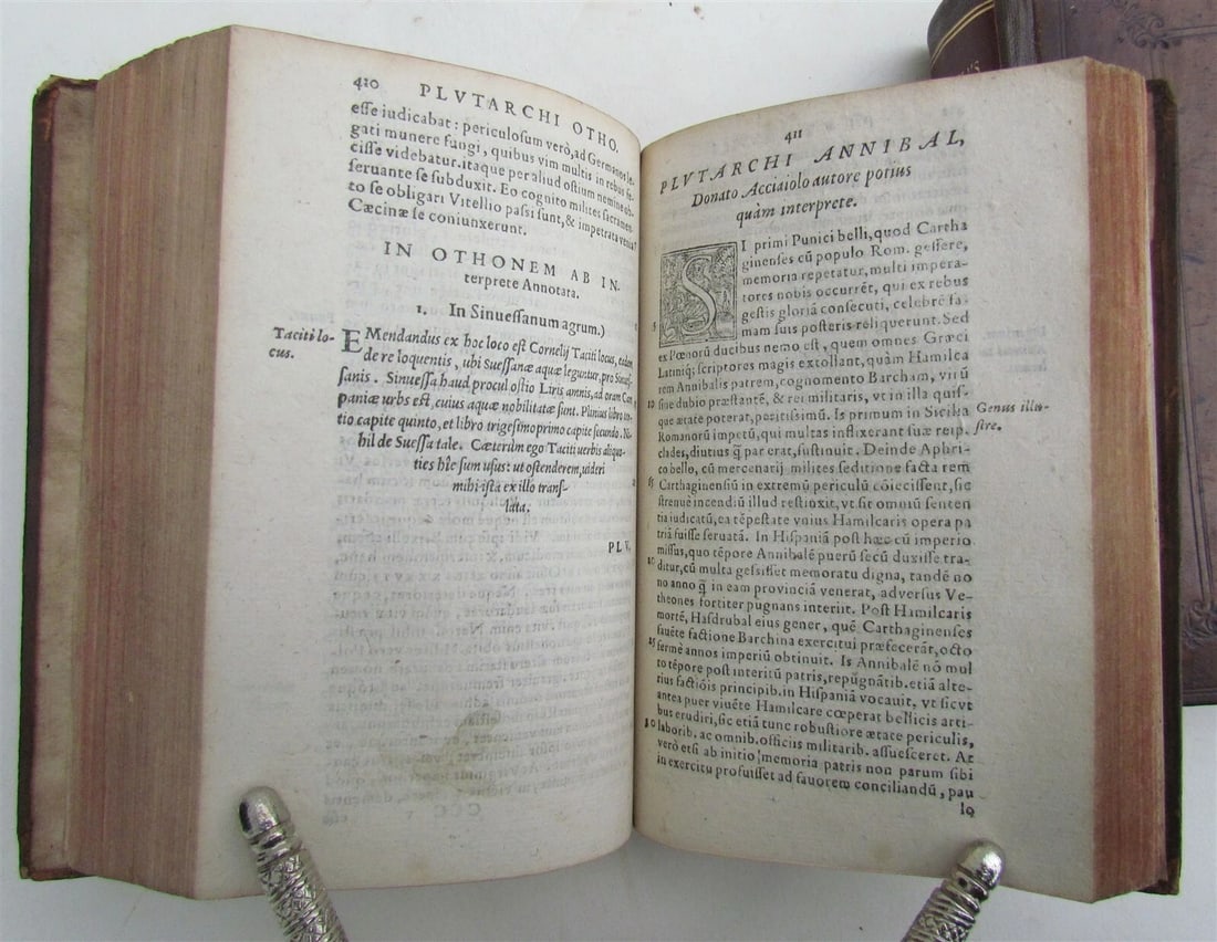 1579 PLUTARCH 3 VOLUMES PLUTARCHI CHAERONENSIS antique - 9