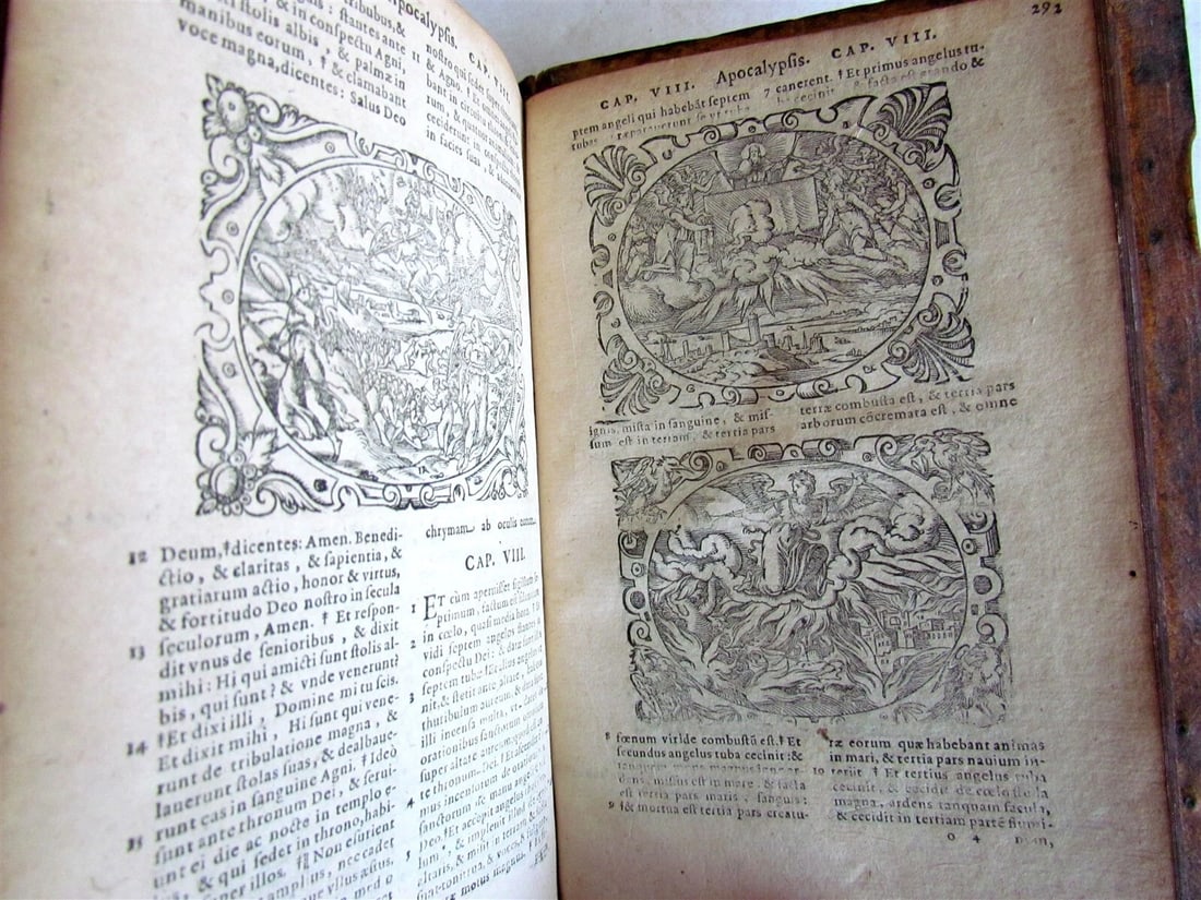 1585 BIBLE ILLUSTRATED Jost Amman & Virgil Solis BIBLIA SACRA antique PIGSKIN - 10