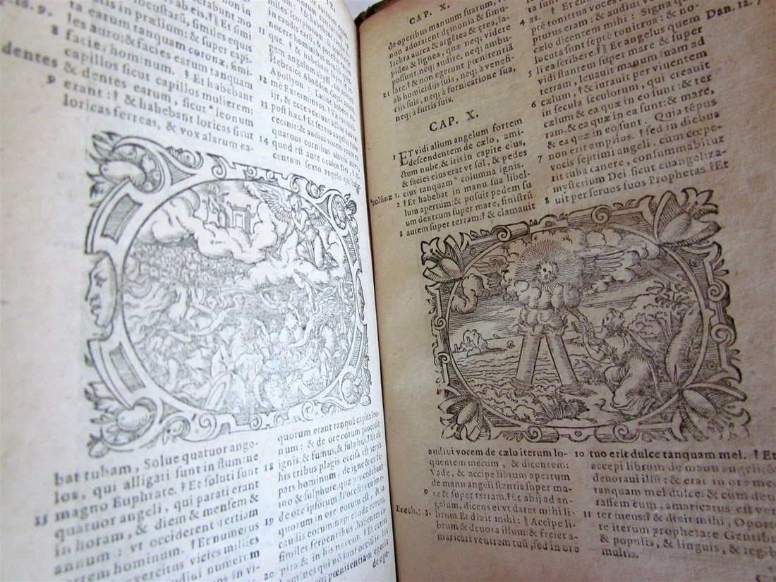 1585 BIBLE ILLUSTRATED Jost Amman & Virgil Solis BIBLIA SACRA antique PIGSKIN - 9
