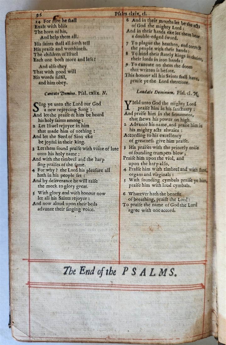 1679 BIBLE ENGLISH 2 VOLUMES antique Old & New Testament w/ Concordance & Psalms - 5