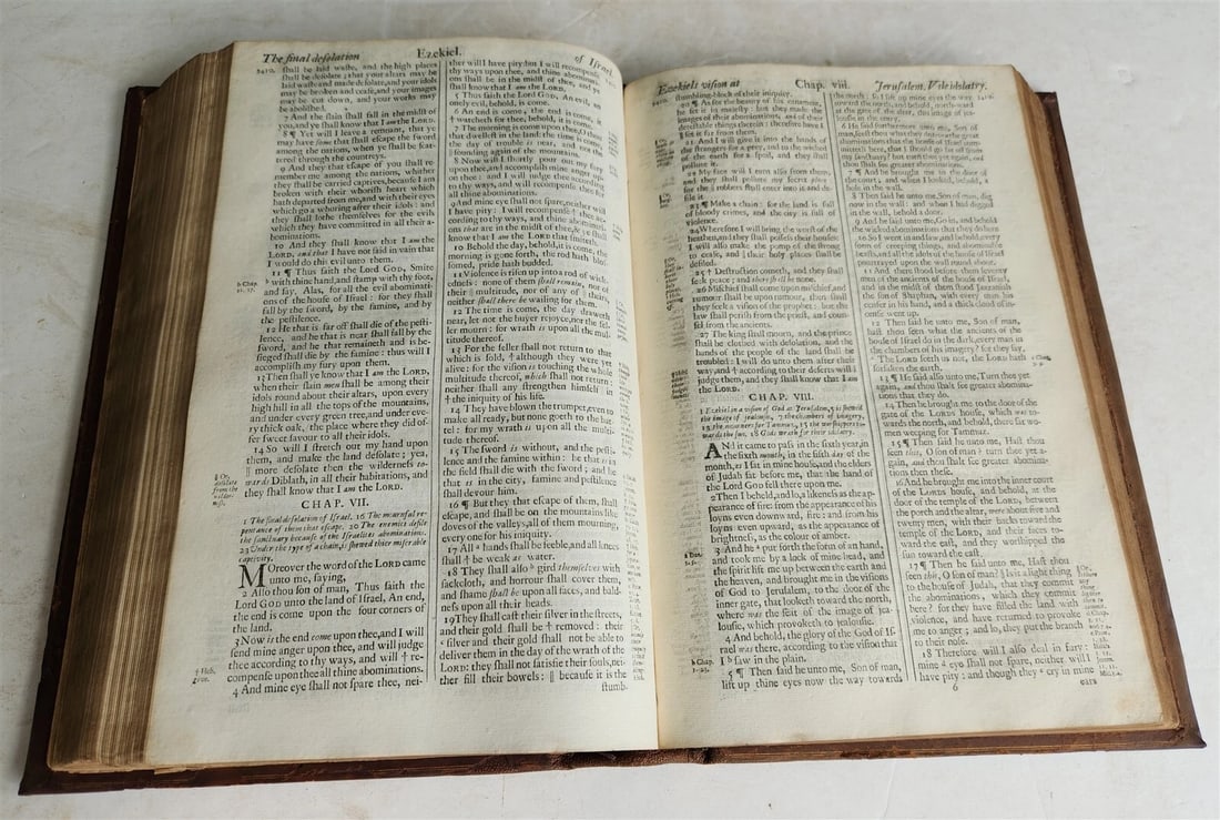 1688 BIBLE in ENGLISH FOLIO antique OLD & NEW TESTAMENT 17th CENTURY Oxford - 9
