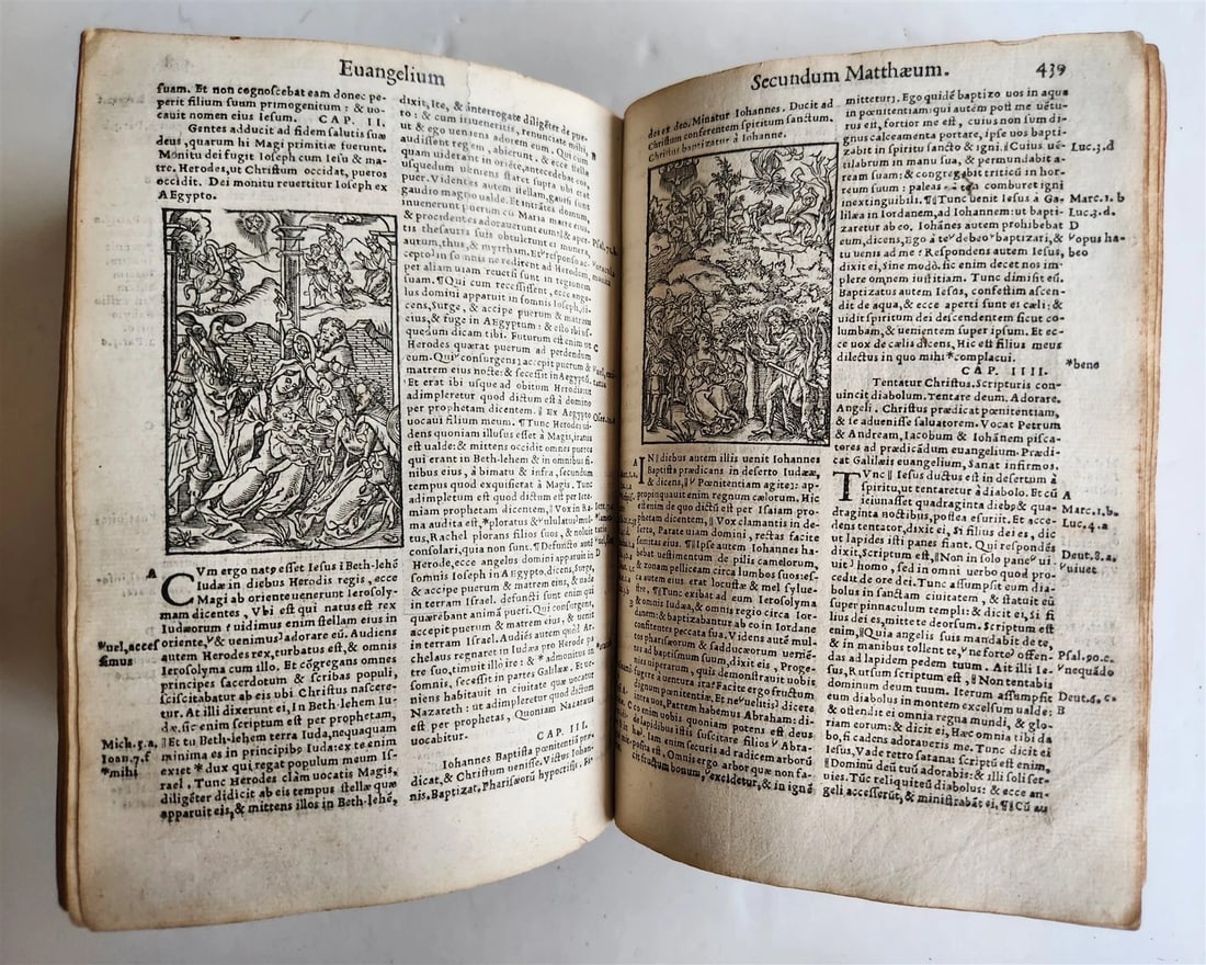 1541 BIBLE in LATIN antique rare BEAUTIFULLY ILLUSTRATED - 12