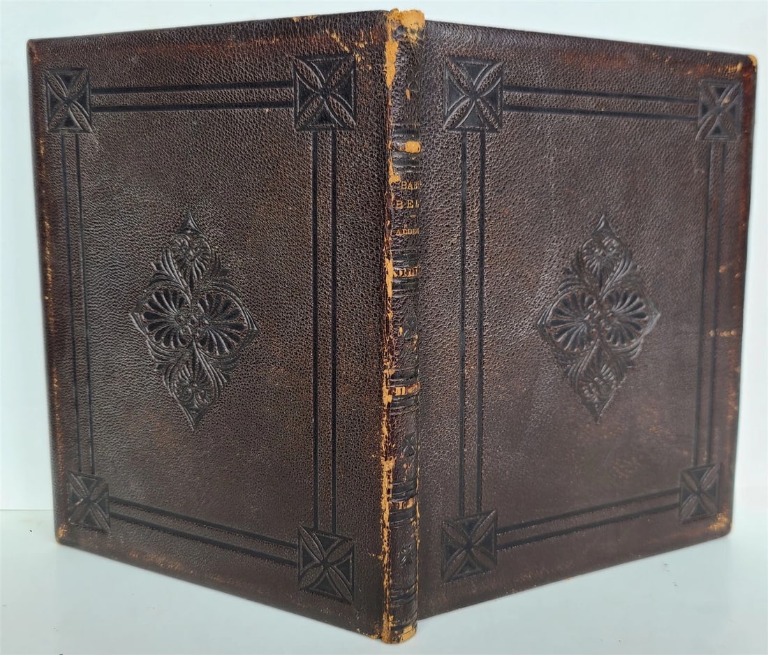 1878 BABY BELL by THOMAS BAILEY ALDRICH antique ILLUSTRATED POETRY Americana: BABY BELL by THOMAS BAILEY ALDRICH Boston; 1878 Size 6 by 7 3/4" Original embossed leather binding , the same design to both covers. Raised bands spine, marbled endpapers All edges are gilt.