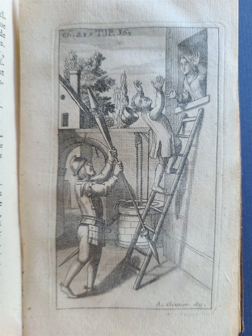 1716 DON QUIXOTE DE LA MANCHE 2 VOLS antique ILLUSTRATED RARE FRENCH EDITION - 15