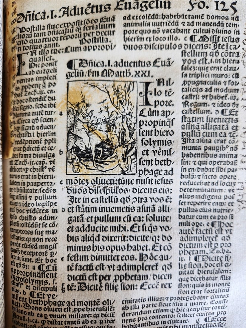 1514 POST-INCUNABULA ILLUSTRATED SWISS Basel antique Postilla maiores SCARCE - 11