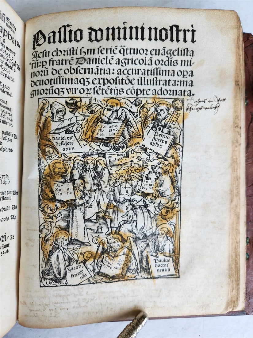 1514 POST-INCUNABULA ILLUSTRATED SWISS Basel antique Postilla maiores SCARCE - 13