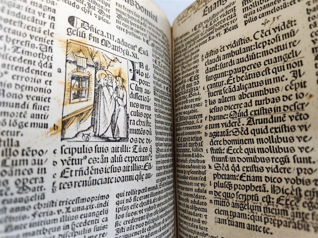 1514 POST-INCUNABULA ILLUSTRATED SWISS Basel antique Postilla maiores SCARCE - 18