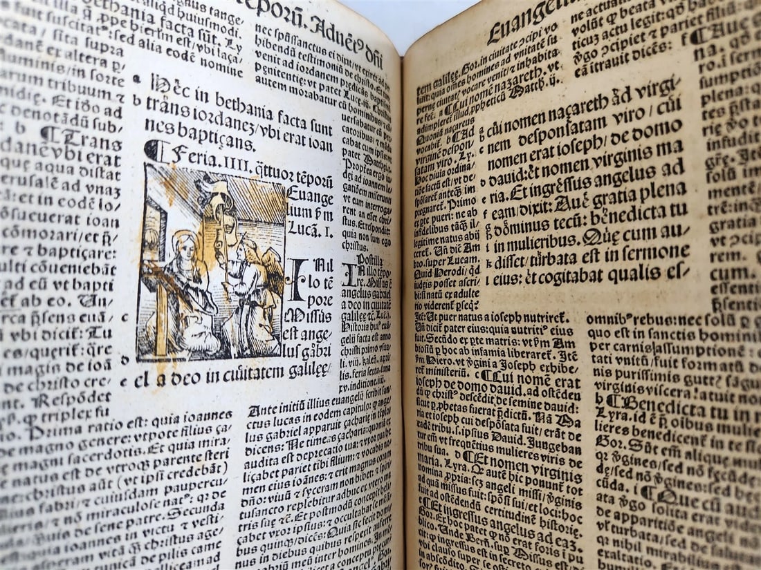 1514 POST-INCUNABULA ILLUSTRATED SWISS Basel antique Postilla maiores SCARCE - 20
