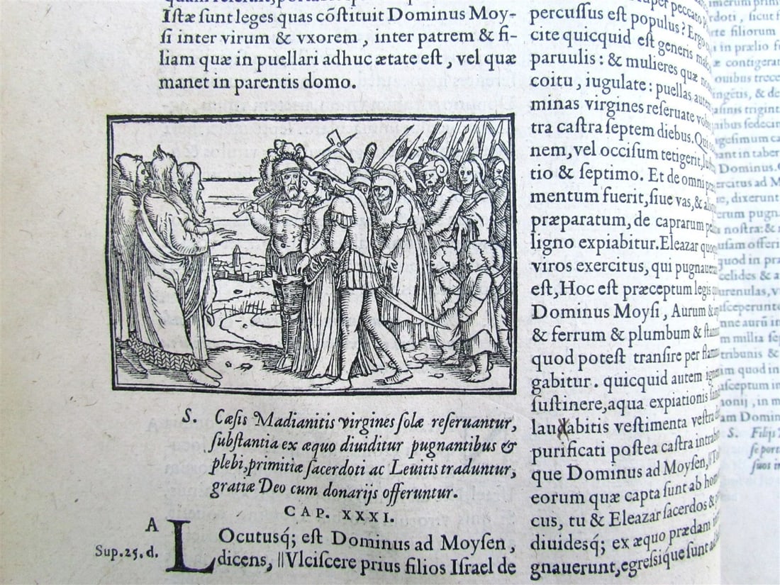 1561 BIBLE ILLUSTRATED FOLIO antique Hebraea Chaldaea Graeca & Latina nomina - 5