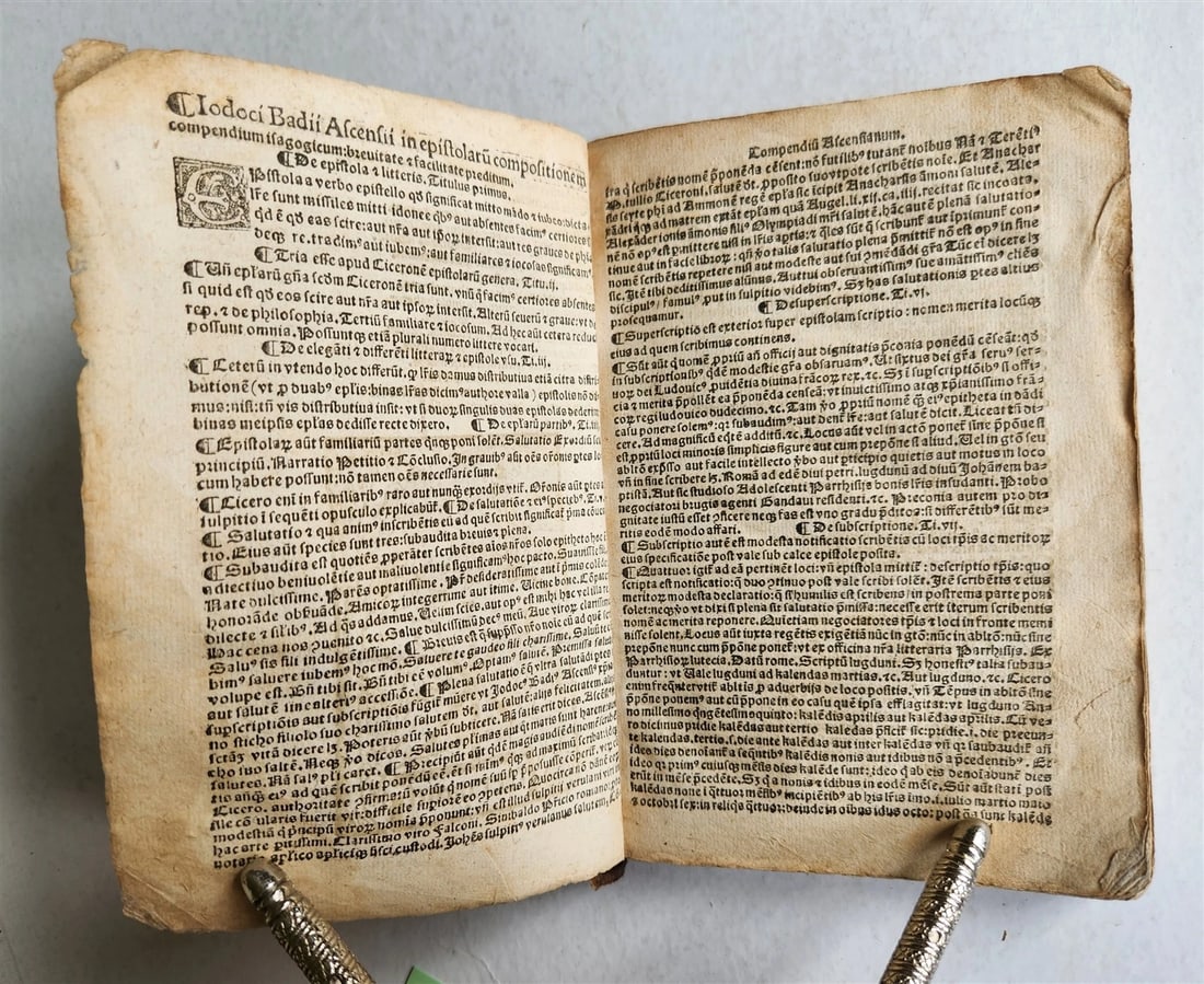 1526 POST-INCUNABULA CICERO COMMENTRAIES by A. DATUS antique ORIGINAL BINDING - 14