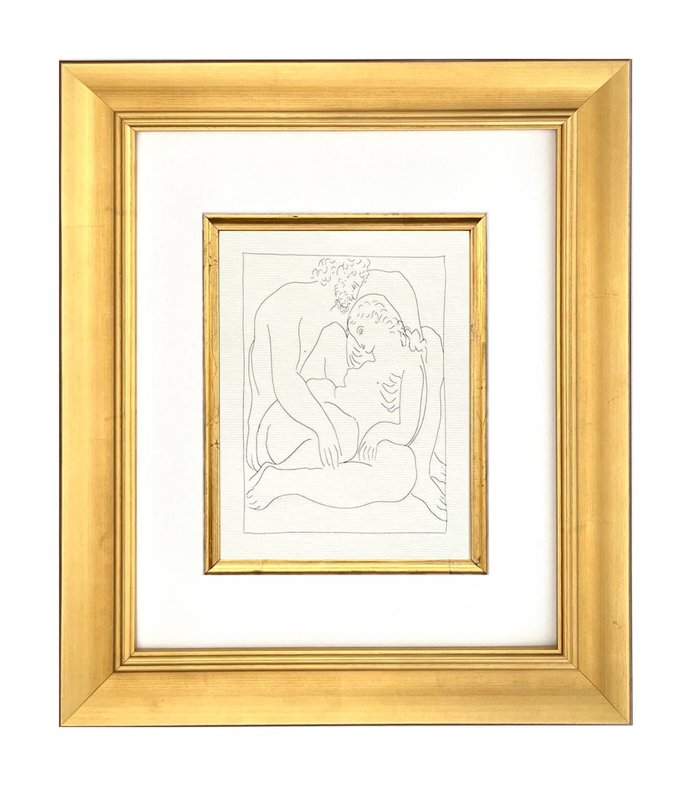 Picasso 2 The Love of Jupiter and Semele: Title: The Love of Jupiter and Semele Artist: Pablo Picasso (after) Country: Spain Medium: Facsimile - 2 Marks: Not signed, not numbered Paper Size: 11 x 8.50 inches Printed: Circa 1970s on Papier Ver