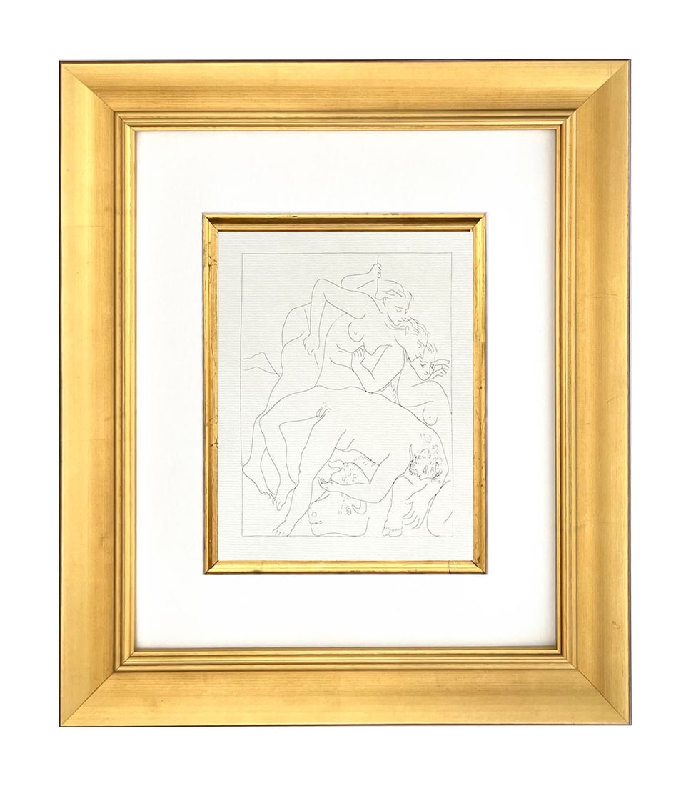 Picasso 3 Death of Orpheus: Title: Death of Orpheus Artist: Pablo Picasso (after) Country: Spain Medium: Facsimile - 3 Marks: Not signed, not numbered Paper Size: 11 x 8.50 inches Printed: Circa 1970s on Papier Verge fin blanc P