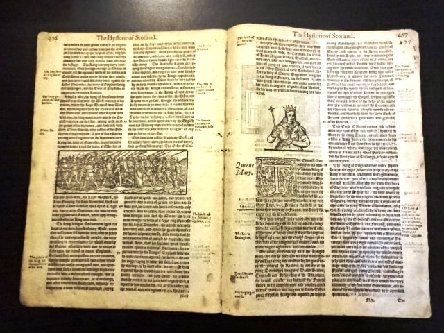 1577 Extract Holinshed Scotland Mary Queen of Scots - 2
