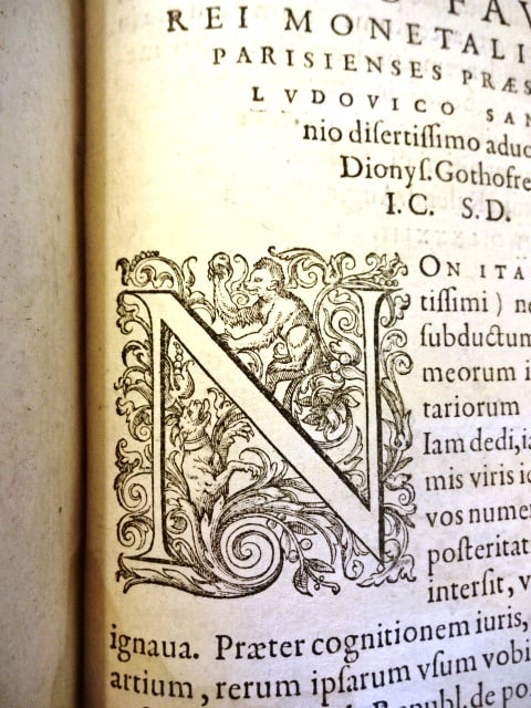 1583 Law Book Justinian Laws Leather Binding - 7