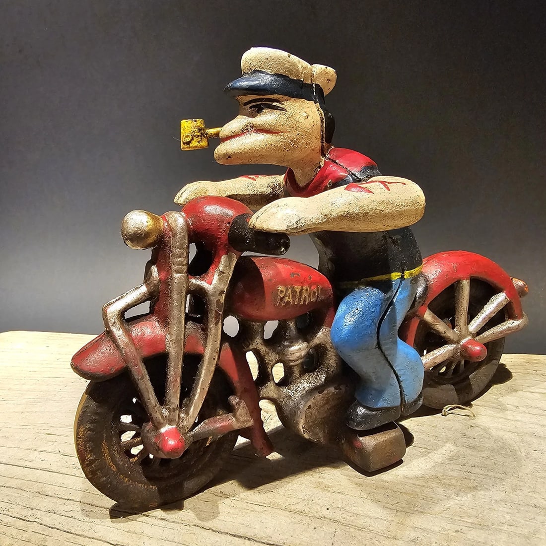 Cast Iron Saylor on Patrol Motorcycle - 17