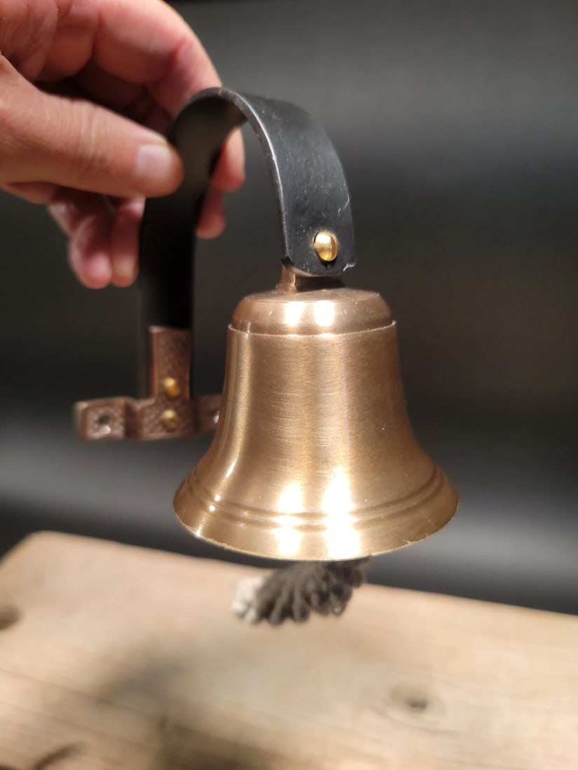 Brass Wall Mount Dog Doorbell Bar Bell - 10