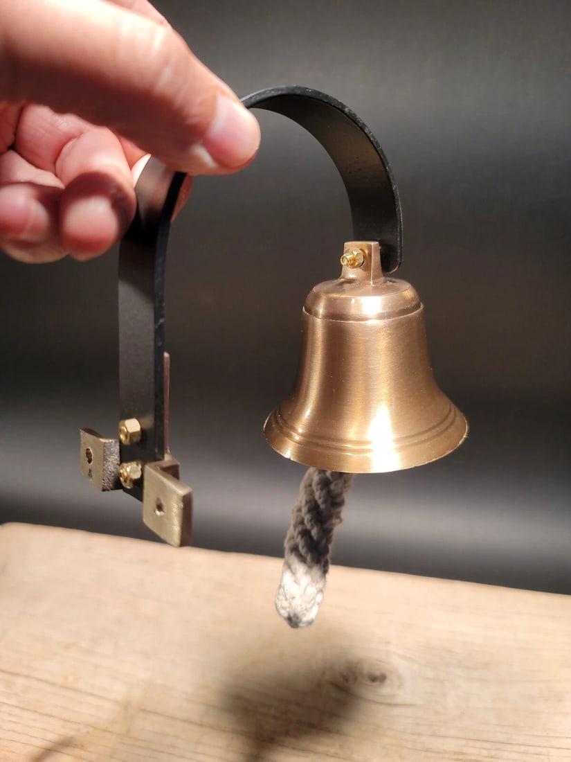 Brass Wall Mount Dog Doorbell Bar Bell - 11
