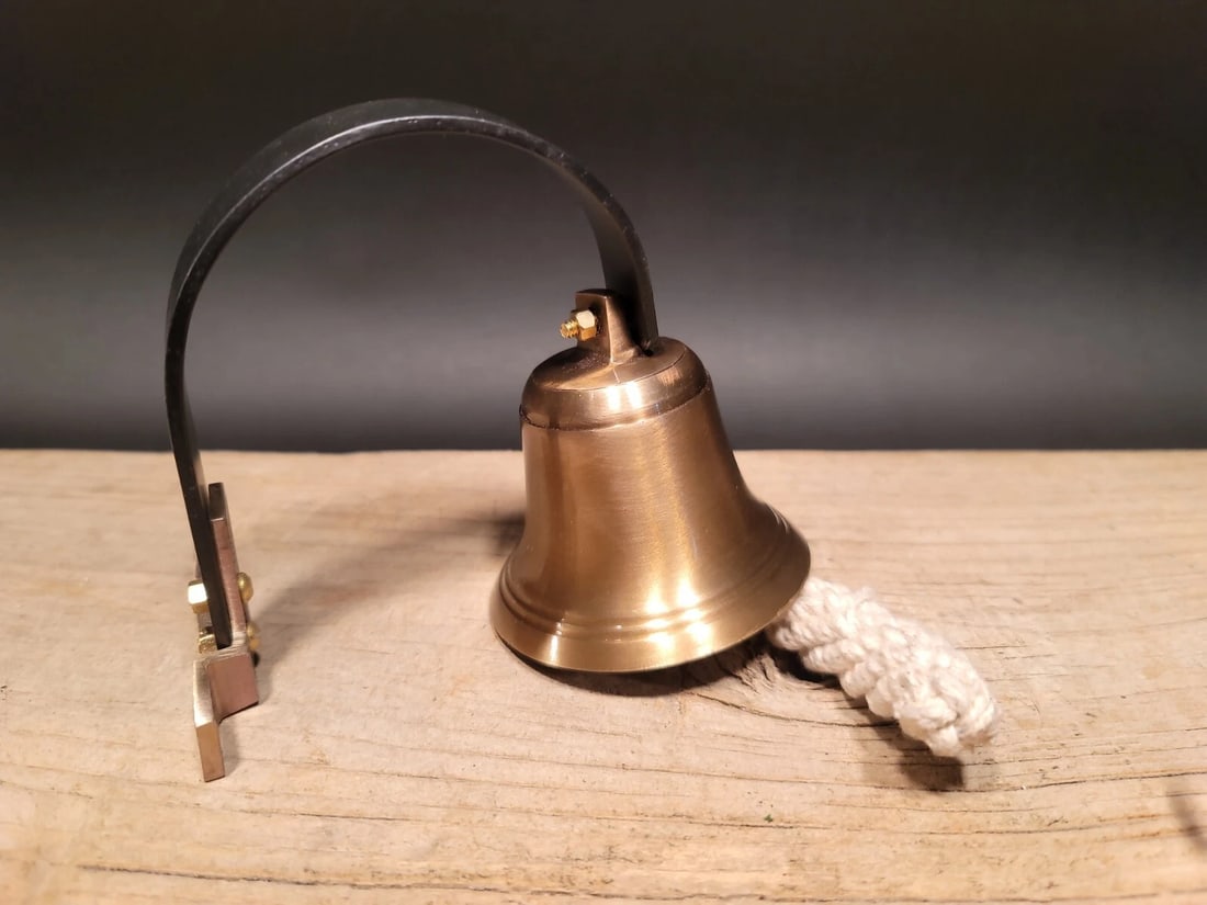 Brass Wall Mount Dog Doorbell Bar Bell - 13