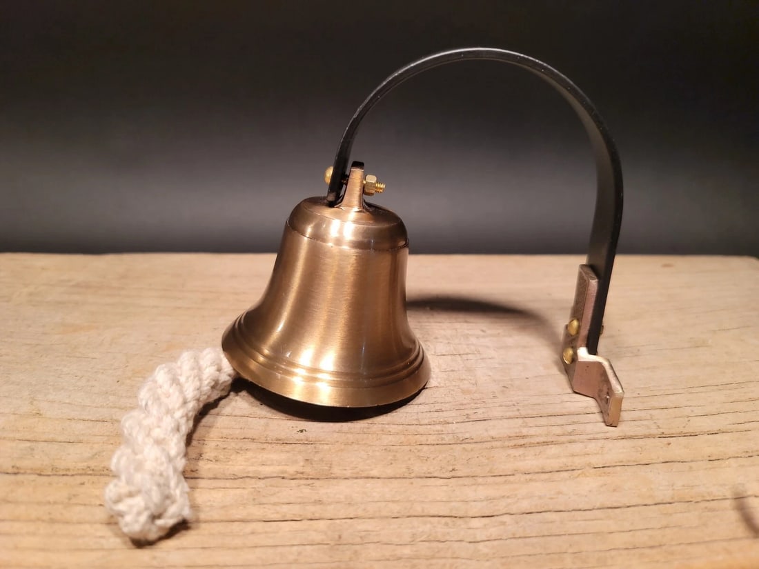 Brass Wall Mount Dog Doorbell Bar Bell - 3