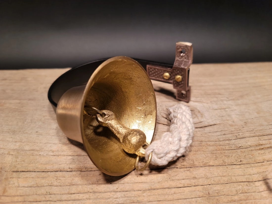 Brass Wall Mount Dog Doorbell Bar Bell - 7