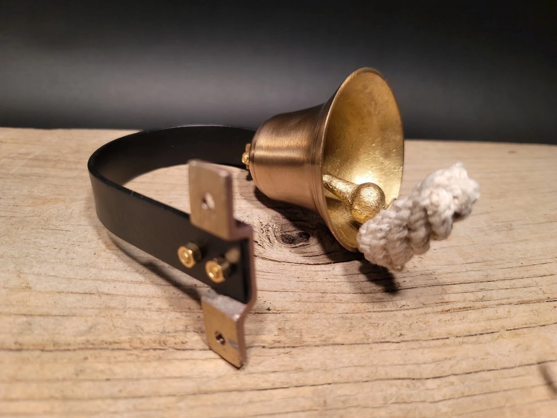 Brass Wall Mount Dog Doorbell Bar Bell - 8
