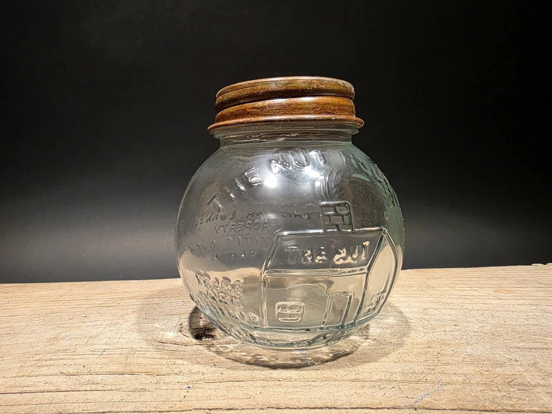 4 1/2" Glass Nut House Store Jar - 11