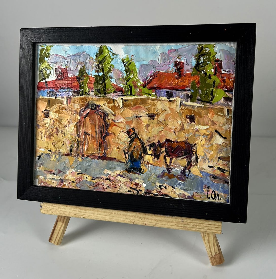 Oil painting Returning home to the village Oleksiy Ivanyuk - 2
