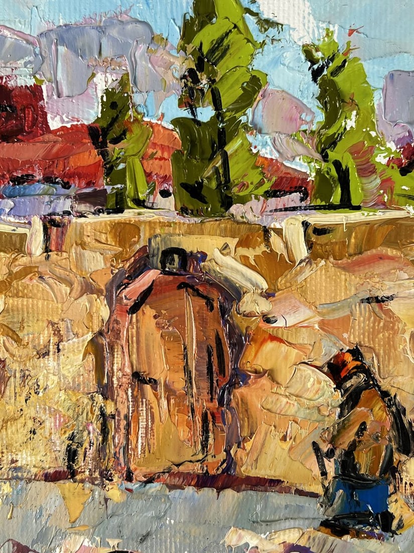 Oil painting Returning home to the village Oleksiy Ivanyuk - 4