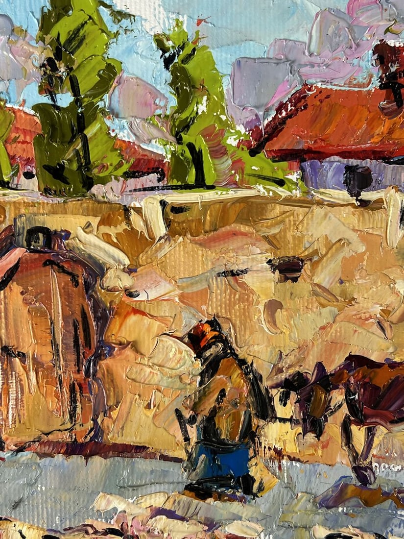 Oil painting Returning home to the village Oleksiy Ivanyuk - 6